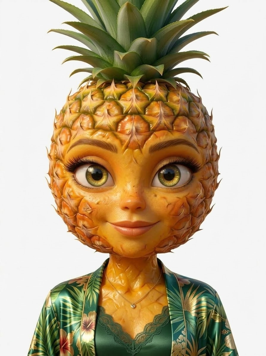 Ananasita, femme ananas