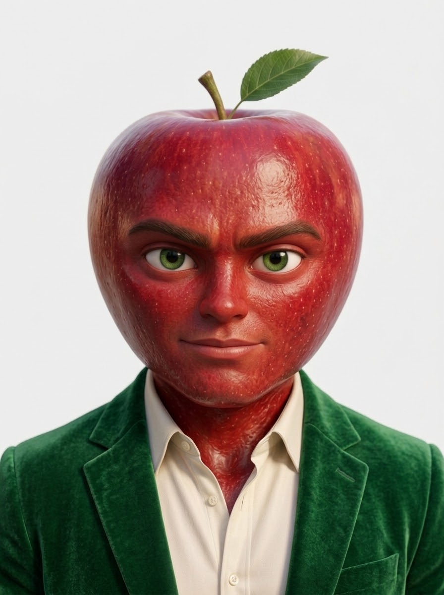 Pommito, homme pomme rouge