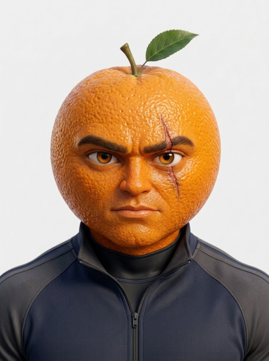 Orangito, homme orange