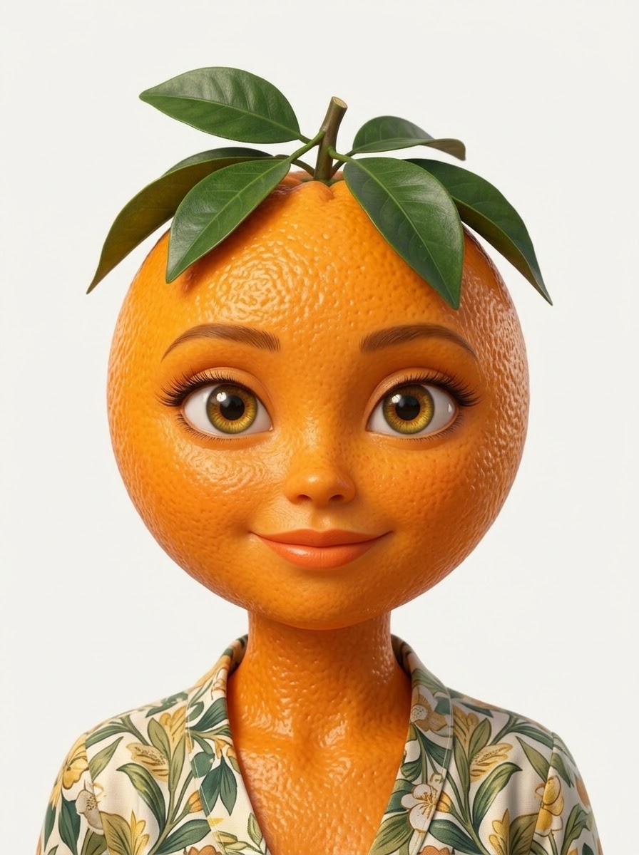 Orangita, femme orange